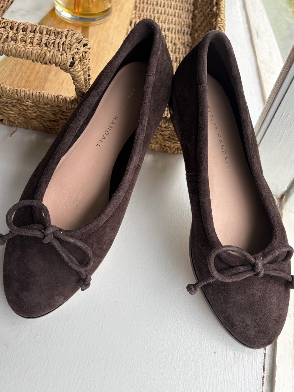 LOEFFLER RANDALL Noelle Brown Suede Ballet Flat CURRENT SEASON $350